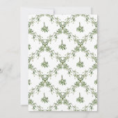 Holiday Party Mistletoe Bow Modern Christmas Party Einladung (Rückseite)