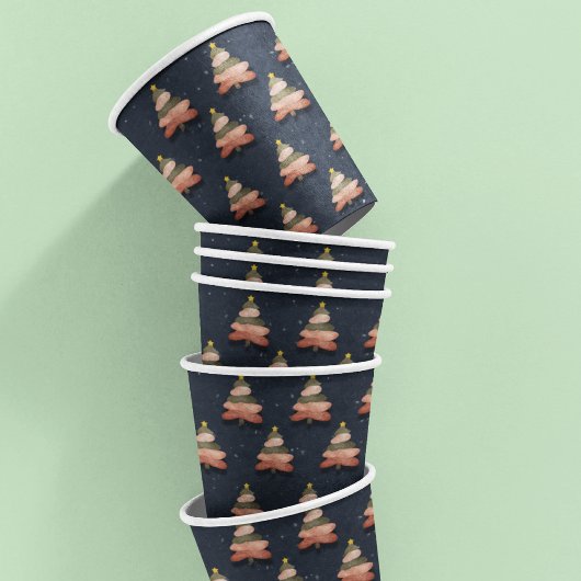 Holiday Party Mitternacht Blue Weihnachtsbaum Desi Pappbecher