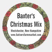 Holiday Party Mix Mason Jar Stickers (Vorderseite)