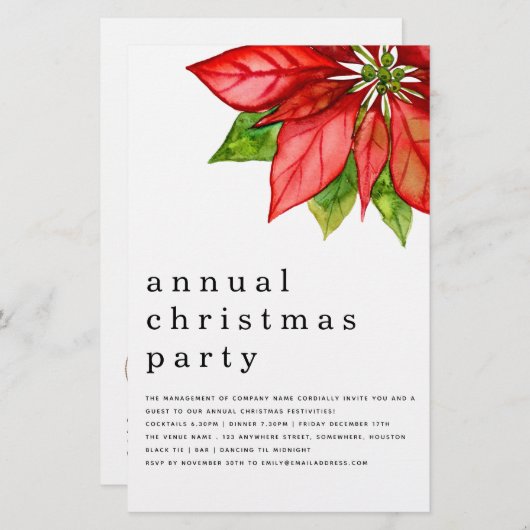 Holiday Party Poinsettia Größer (Vorne/Hinten)