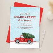 Holiday Party Red Truck Classic Custom Einladung