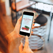 Holiday Party Red Truck Classic Custom Einladung