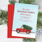 Holiday Party Red Truck Classic Custom Einladung