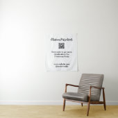 Holiday party Scan QR code details website social  Wandteppich (Beispiel)