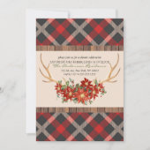Holiday Party Woodland Antlers Einladung (Vorderseite)