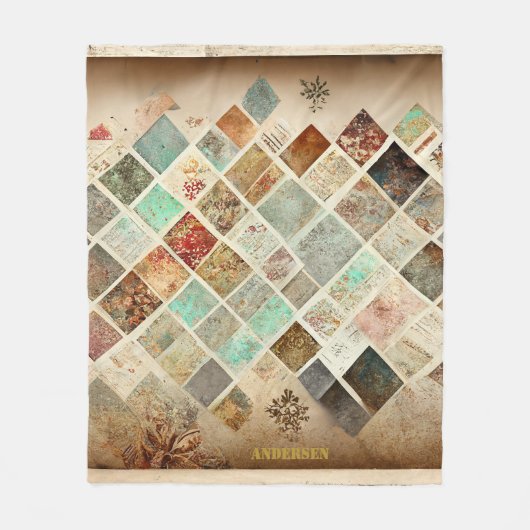 Holiday Pastel Patch Cosy Fleecedecke (Vorderseite)