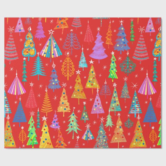Holiday Pattern, Christmas Dekoration. Forest Geschenkpapier (Flach)