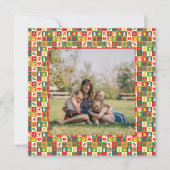 Holiday Pattern Foto Feiertagskarte (Vorderseite)