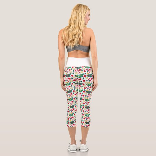 Holiday Pattern High Waisted Capris (Rückseite)
