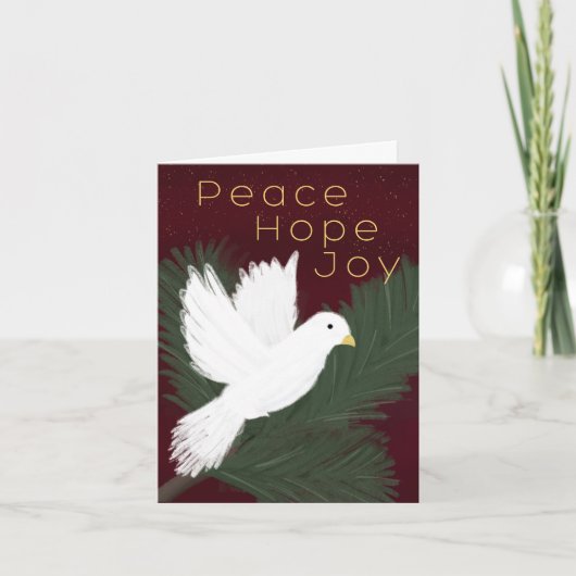 Holiday Peace dove Karte (Vorderseite)