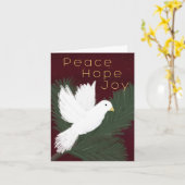 Holiday Peace dove Karte (Gelbe Blume)
