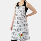 Holiday Peace Liebe JoChristmas Holly Artisan Schürze (InSitu)