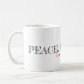 Holiday Peace Liebe Joy Familienname Text Holly Kaffeetasse (Links)