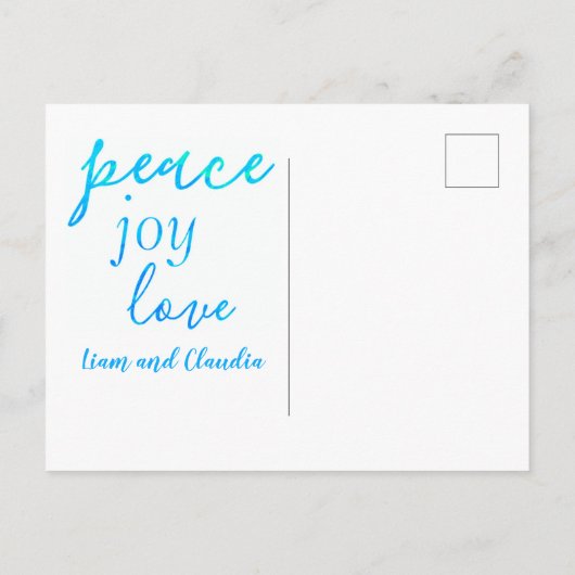 Holiday Peace Sign Postcard Postkarte (Rückseite)