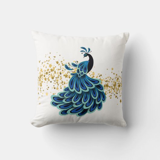 Holiday Peacock Pillow Kissen (Vorderseite)