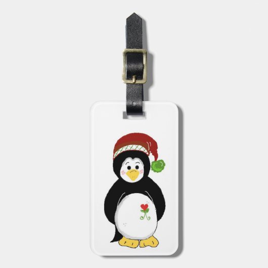 Holiday Penguin Gepäckanhänger (Vorderseite vertikal)