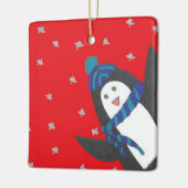 Holiday Penguin Keramikornament (Links)