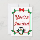 Holiday Penguin Party Invites Einladung (Vorderseite)