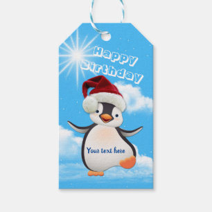 Holiday Penguins Party Geschenkanhänger