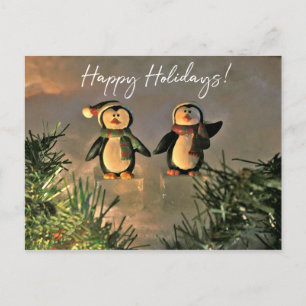 Holiday Penguins Postkarte