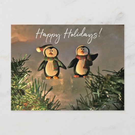 Holiday Penguins Postkarte (Vorderseite)