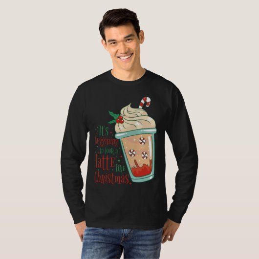 Holiday Peppermint Candy Cane Coffee Graphic Tees (Vorne ganz)