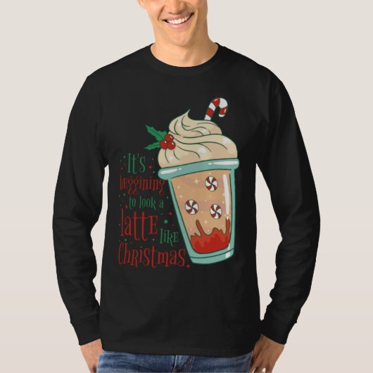 Holiday Peppermint Candy Cane Coffee Graphic Tees (Vorderseite)