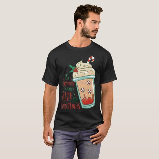 Holiday Peppermint Candy Cane Coffee Graphic Tees (Vorne ganz)