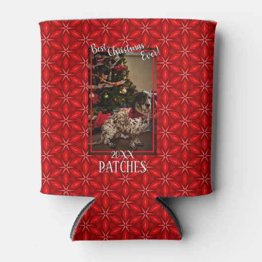 Holiday Pet Foto Vorlage Best Christmas Ever Dosenkühler (Vorderseite)