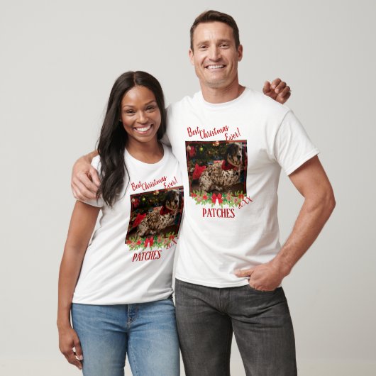 Holiday Pet Foto Vorlage Best Christmas Ever T-Shirt (Unisex)