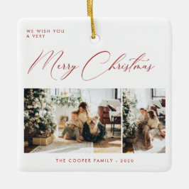 Holiday Photo Card | Modern Christmas Keramikornament