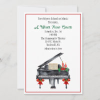 Holiday Piano Music Konzert Einladung