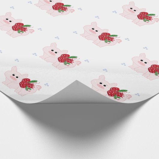 Holiday Piglet Geschenkpapier (Ecke)