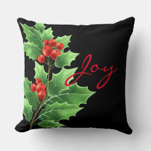 Holiday Pillow-Holly Kissen