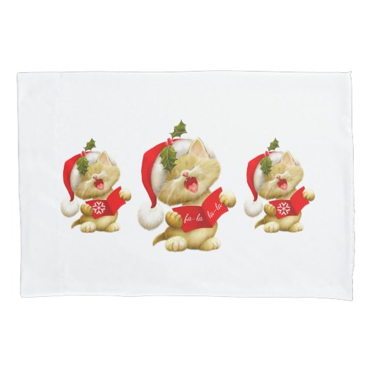 Holiday Pillowcase Singing Kittens Kissenbezug (Vorderseite)