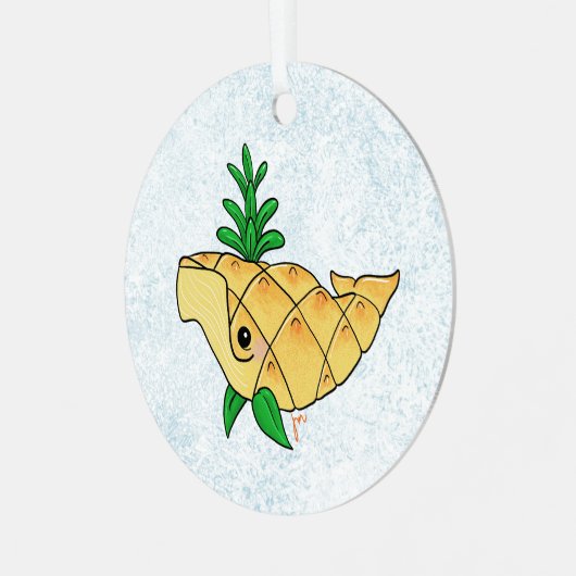 Holiday Pinaple Ornament Aus Metall (Vorderseite links)