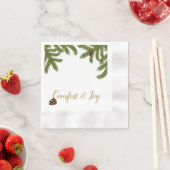 Holiday Pine Boughs Comfort und Joy Paper Napkin Serviette (Beispiel)