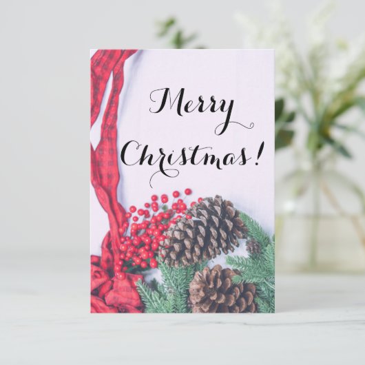 Holiday Pine Cine Collection Karte (Stehend Vorderseite)
