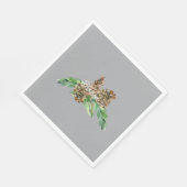 Holiday Pine Cone Foliage Gesegnet Gray Luncheon Serviette (Ecke)