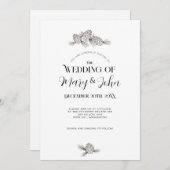 Holiday Pine Cone Wedding Einladung (Vorne/Hinten)