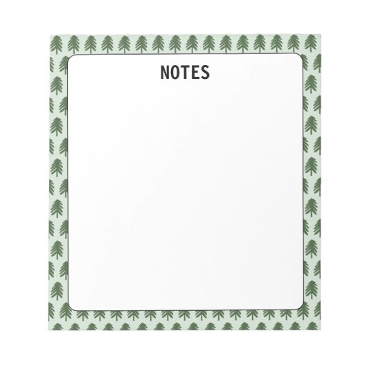 Holiday Pine Tree Notepad Notizblock (Vorderseite)