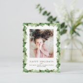 Holiday Pine | Weihnachts-Foto Feiertagspostkarte (Stehend Vorderseite)