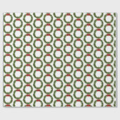 Holiday Pine Wreath and bow Geschenkpapier (Flach)