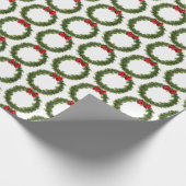 Holiday Pine Wreath and bow Geschenkpapier (Ecke)
