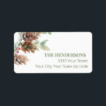 Holiday Pinecone Christmas Return Address Label Adressaufkleber<br><div class="desc">Die Rücksendeadressen-Aufkleber in den Aquarellkiefernwäldern sind perfekt für Ihre Korrespondenz.</div>
