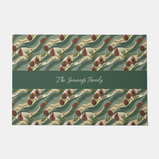 Holiday Pinecone Fußmatte (Vorderseite)