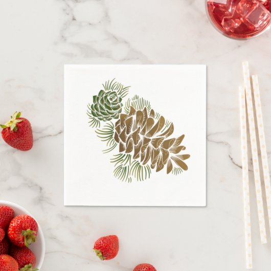 Holiday Pinecone Paper Napkins Serviette (Beispiel)