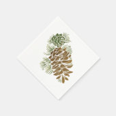 Holiday Pinecone Paper Napkins Serviette (Ecke)