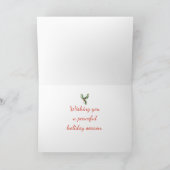 Holiday Pinecones mit Bird Christmas Card Karte (Innenseite)