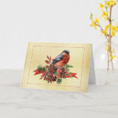 Holiday Pinecones mit Bird Christmas Card Karte (Gelbe Blume)